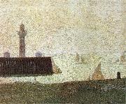Georges Seurat End of the Seawall painting